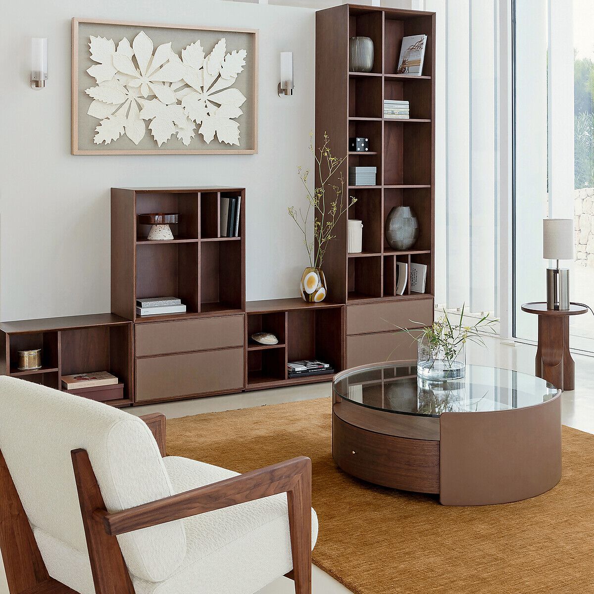 Секционный книжный шкаф из шпона AMPM Mikube ARCH-00009674 - Вид №3