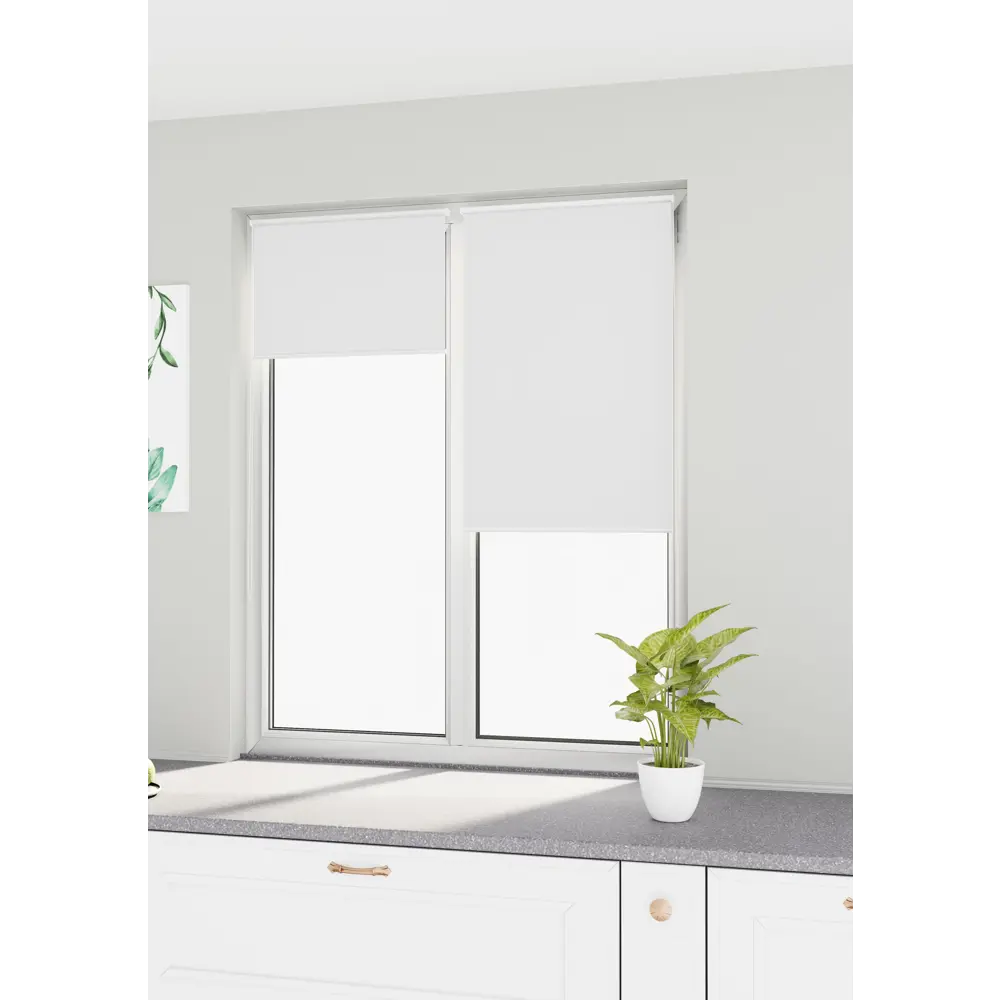 Рулонная штора блэкаут KREAFORTA Vorga 100x160 см белая STLM-2123095 - Вид №7