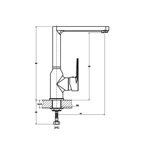 Orange Otto M22-000cr однорычажный смеситель для кухни Хром sun-id-1517110 - Вид №1