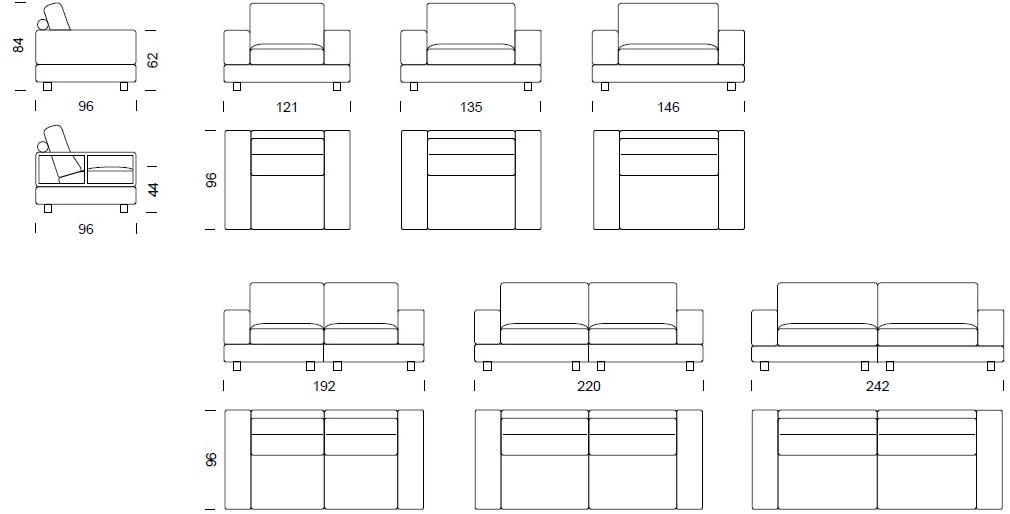 Borzalino Модульный тканевый диван с полкой для журналов sun-id-1383726 - Вид №3