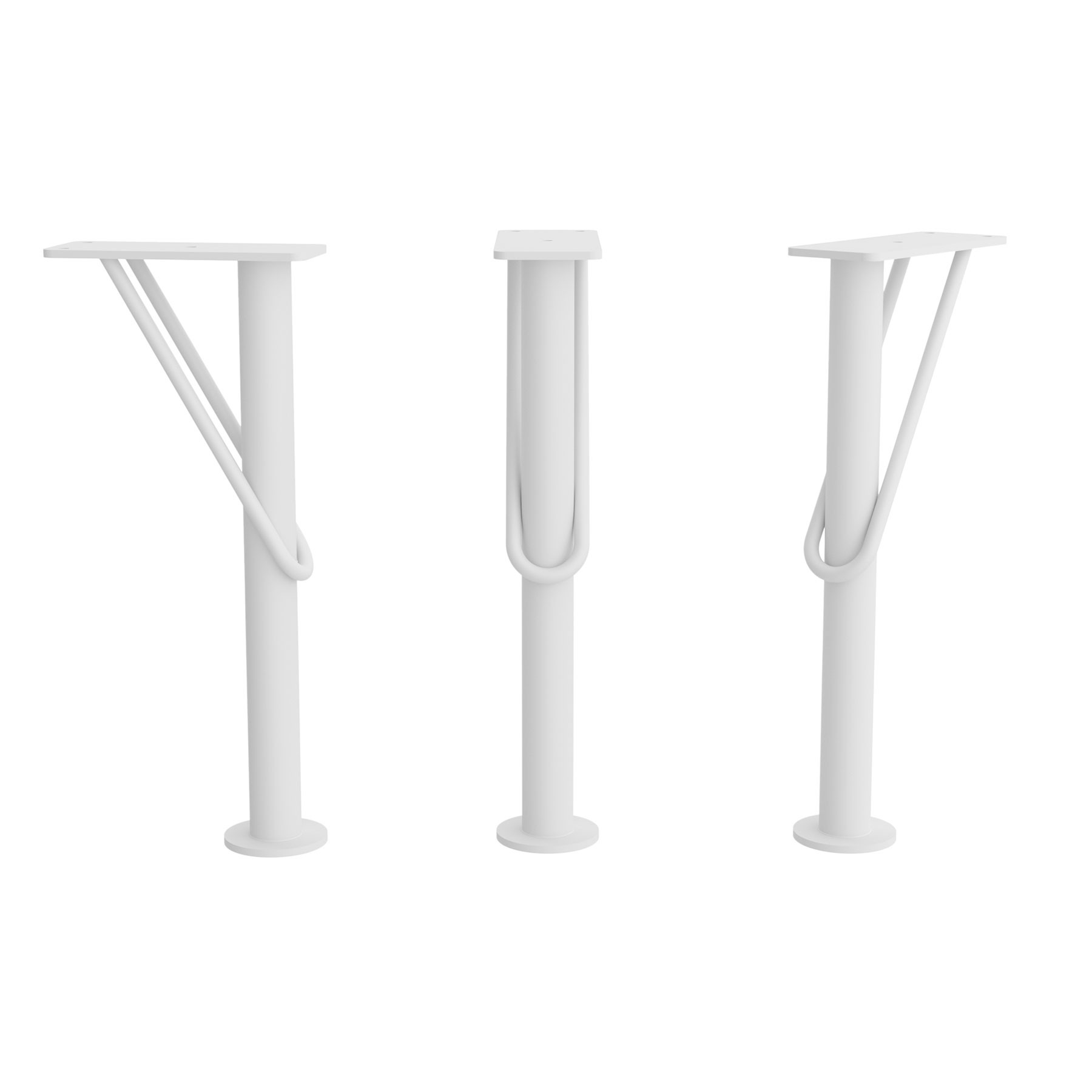 84128 SALGAR Комплект из 2 ножек DEVA WHITE Высота 230 мм