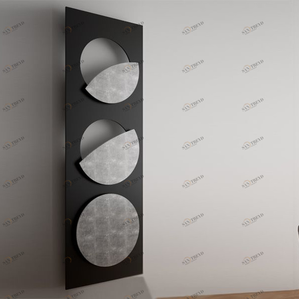 Hotech Дизайн-радиатор Prestige Collection Eclipse цвет черный отделка серебро