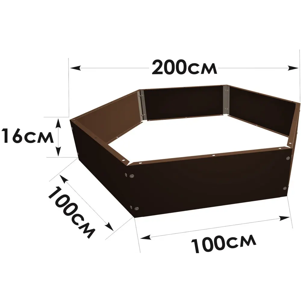 Клумба шестиугольная 1 м Santreyd STLM-2105766 - Вид №6