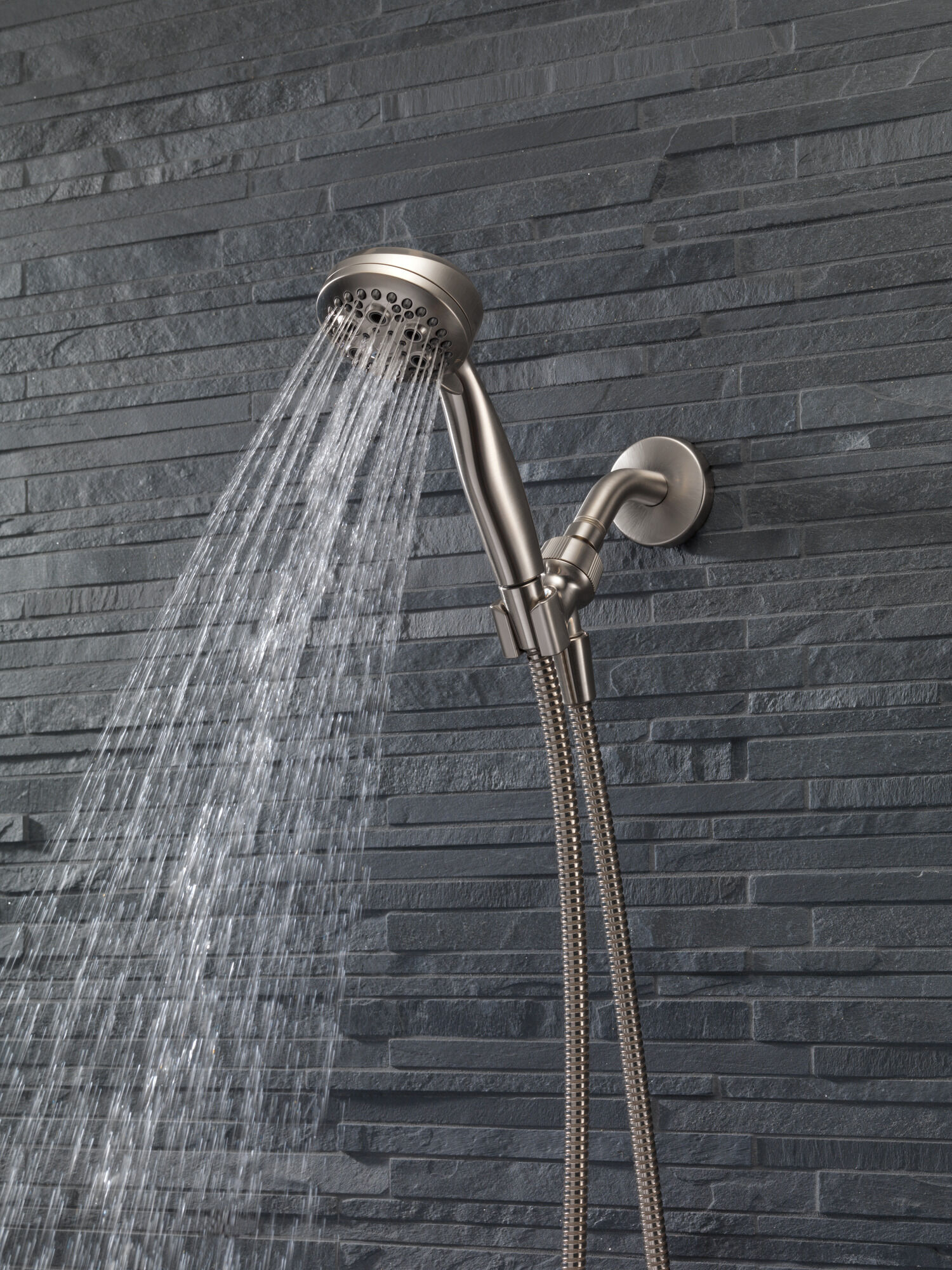 54434-SS18-PK Ручной душ с креплением для душа с 5 настройками Premium Delta Faucet Universal Showering Нержавеющая сталь  - Вид №2