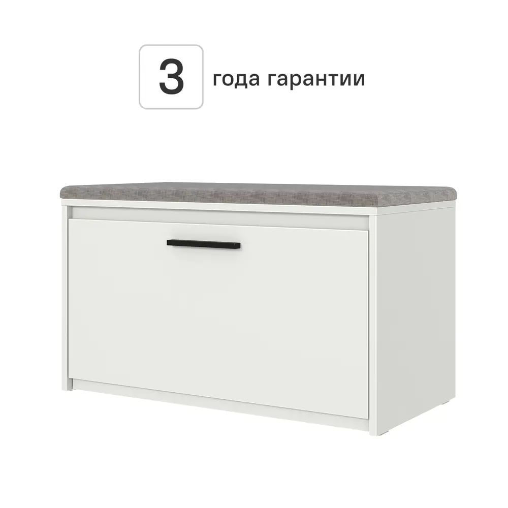 Банкетка Лион 80x49x41.7 см ЛДСП цвет белый Santreyd STLM-2183903 - Вид №1