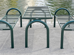 Стол для общественных мест из нержавеющей стали