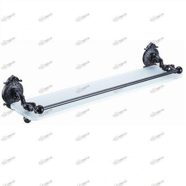 Полка стекло с прямым ограничителем HAYTA (Германия) ANTIC BRASS 13909/VBR sun-id-561911