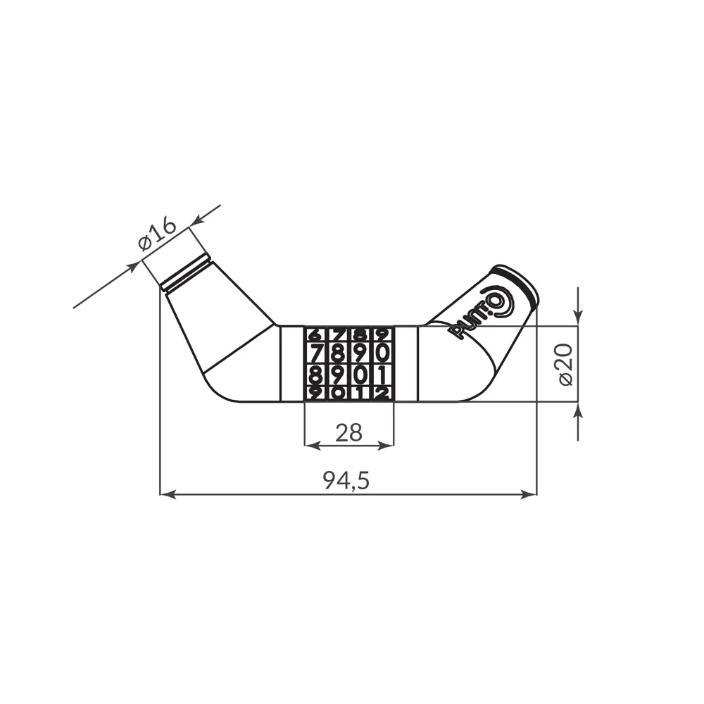 Трос с кодовым замком Punto PK-BIKE-1010-CODE 10 мм 100 см STLM-2100298 - Вид №1