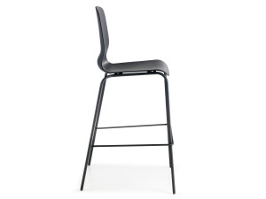 Высокий стальной табурет с подставкой для ног