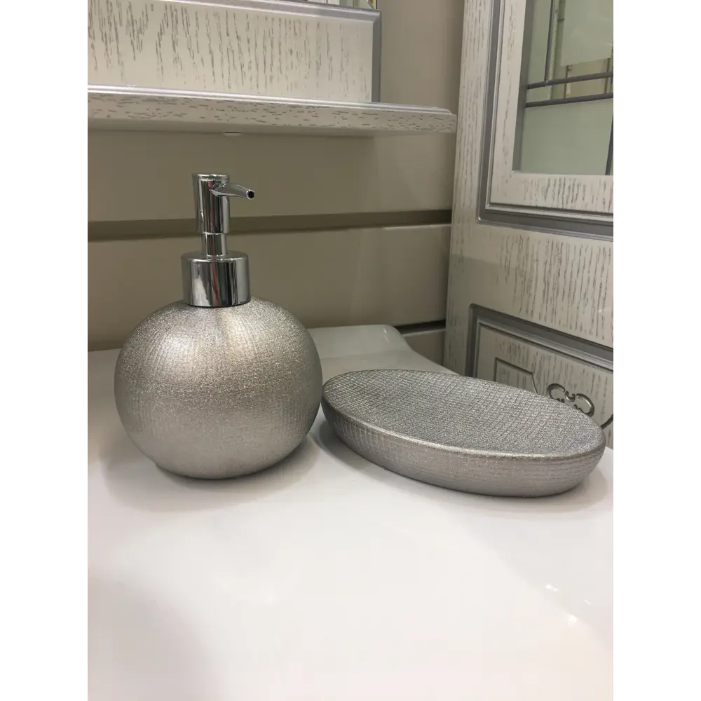 Диспенсер для жидкого мыла PROFFI HOME Silver - керамический дозатор для ванной 82041133 STLM-0018240 - Вид №2