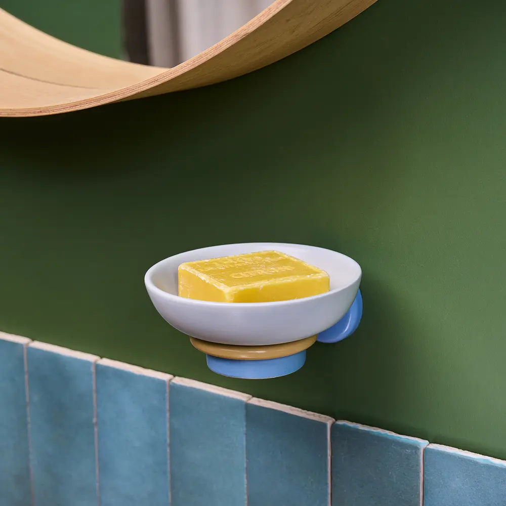 Мыльница Moroshka Antrim настенная керамика цвет бело-голубой STLM-2027470 - Вид №6