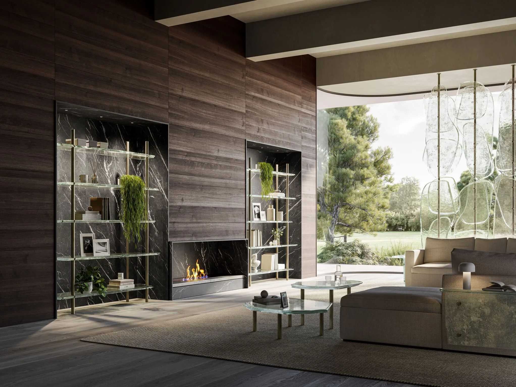 Книжный шкаф из стекла и металла ARTE VENEZIANA Melt ARCH-00064790 - Вид №3