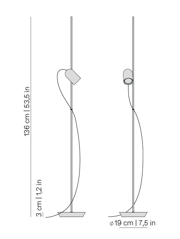 Ясень регулируемый светодиодный торшер NOMON Onfa ARCH-00046987 - Вид №7