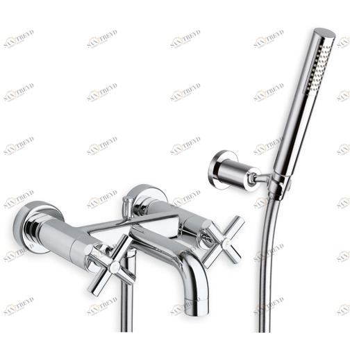 CRIEV181 Внешний смеситель для ванны с гибким шлангом LONG LIFE и регулируемым ручным душем против известкового налета Cristina Rubinetterie 