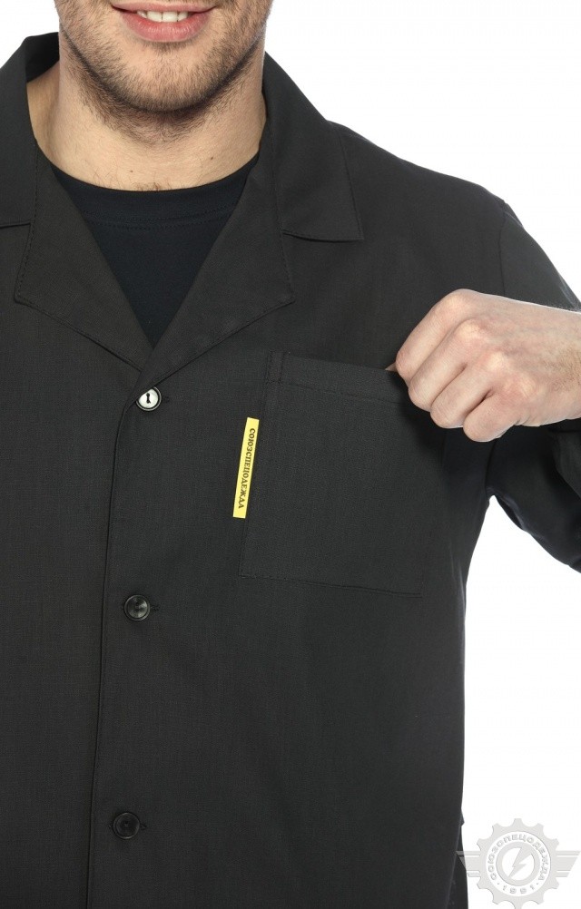 61706 Халат мужской темный  Одежда для обслуживающего персонала  размер 48-50/182-188 Спецодежда  - Вид №8
