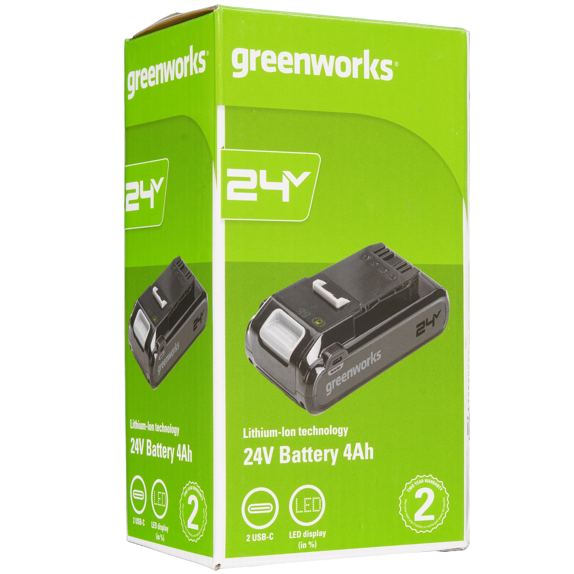 Аккумулятор GreenWorks G24B4+ 24V 5491235 STDN-0122213 - Вид №3