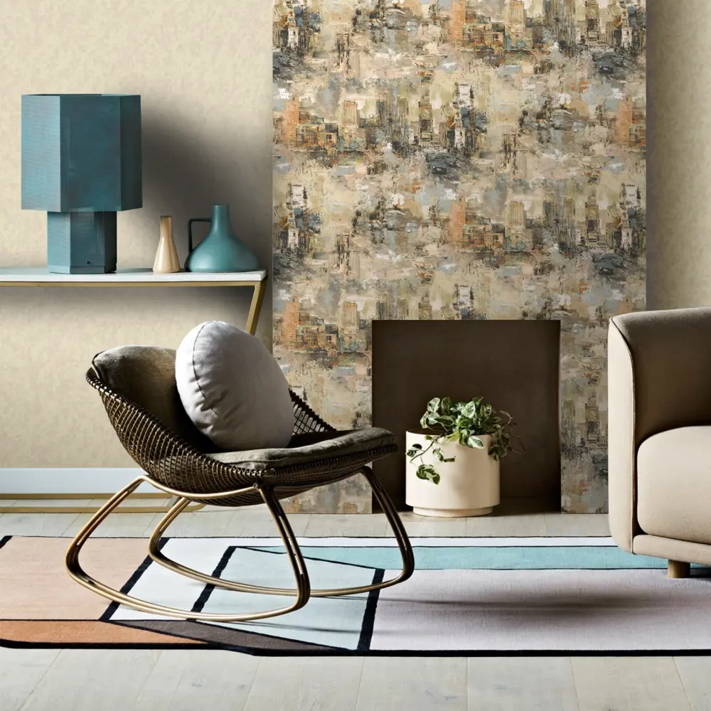 Обои флизелиновые Erismann Canvas бежевые 1.06 м ЭР60473-05 STLM-2129842 - Вид №3