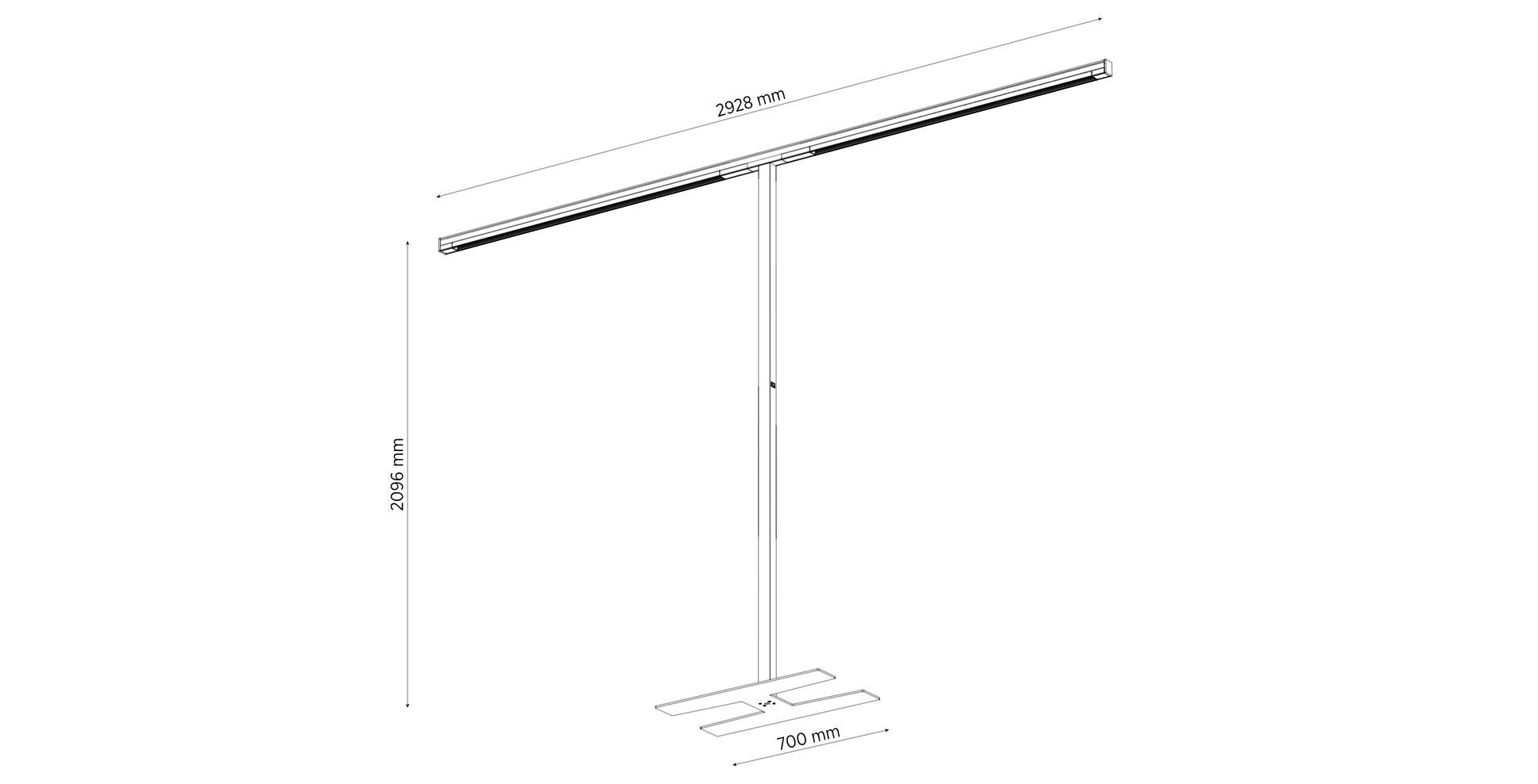 Прессованный алюминиевый светодиодный торшер для офиса PROLICHT слайдер ARCH-00036307 - Вид №6