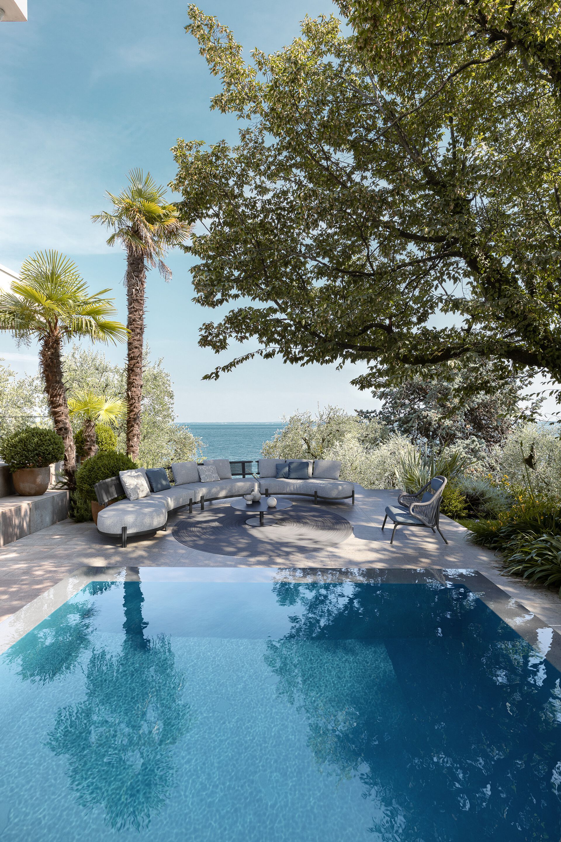 2-местный изогнутый тканевый садовый диван Atmosphera Лотос ARCH-00077238 - Вид №2