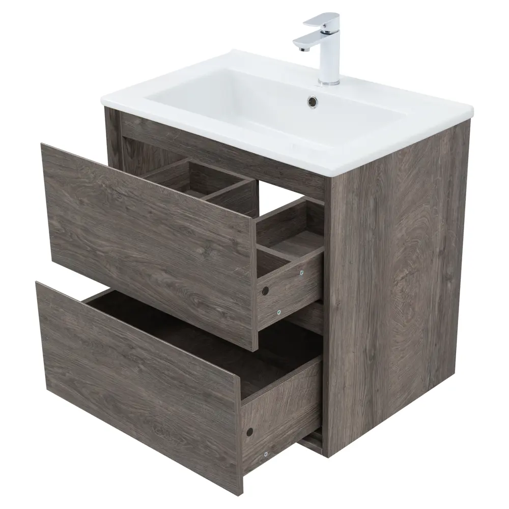 Тумба под раковину KONSENSA Мокка 2.0 подвесная 65 см цвет серый дуб STLM-2120893 - Вид №10