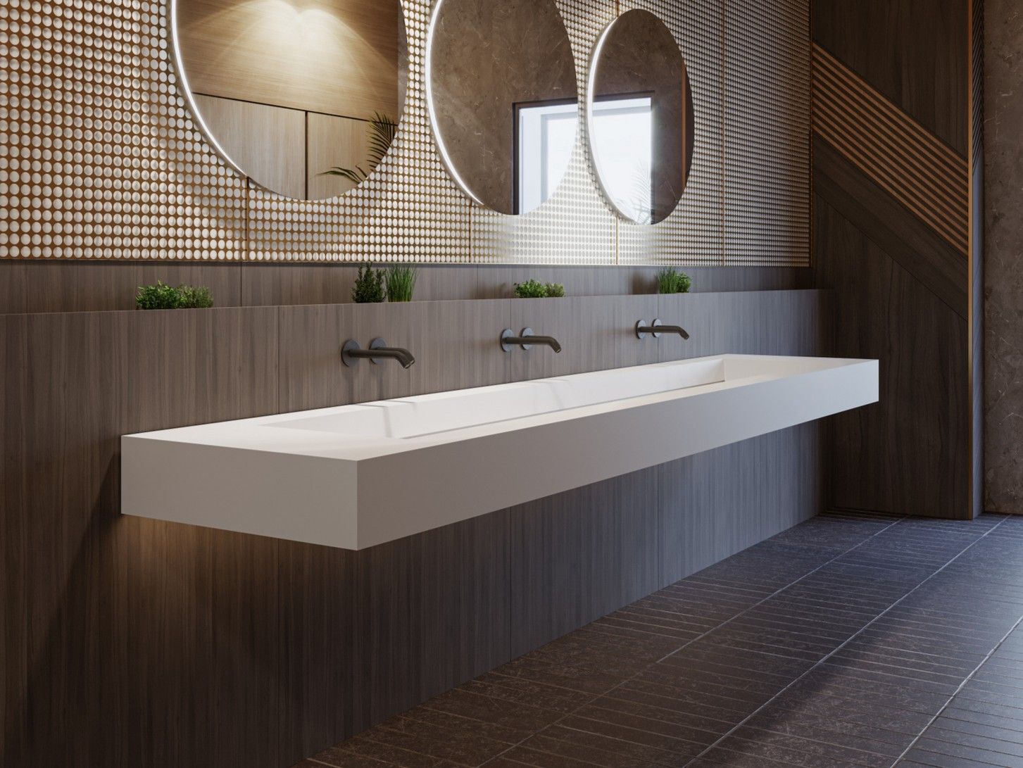 Прямоугольная подвесная раковина в Scene® Hidrobox TITAN ARCH-00131050