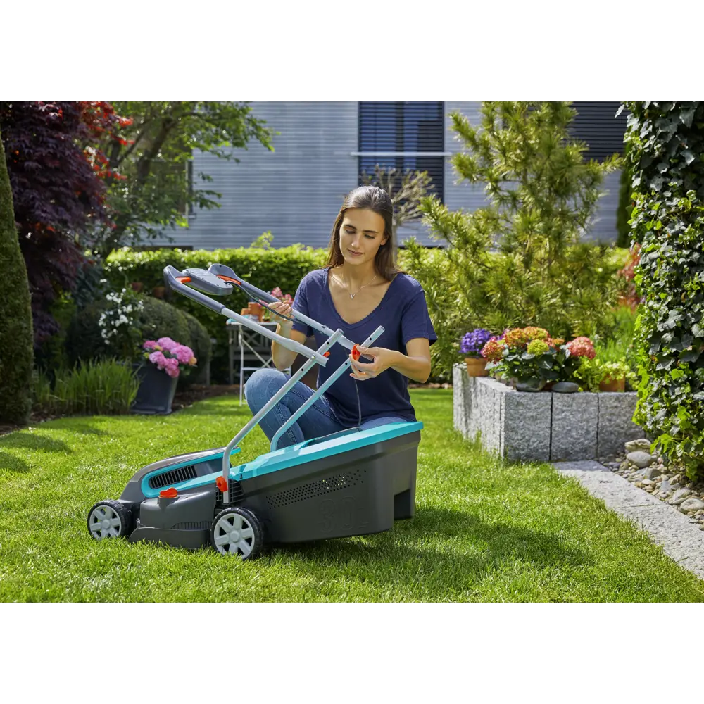 Газонокосилка аккумуляторная Gardena 32/36 P4A 18 В 32 см 2x2.5 Ач АКБ и ЗУ входит в комплект STLM-2186284 - Вид №8