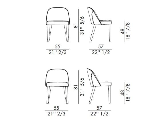 Мягкий стул из ткани EFORMA Manta ARCH-00082420 - Вид №4