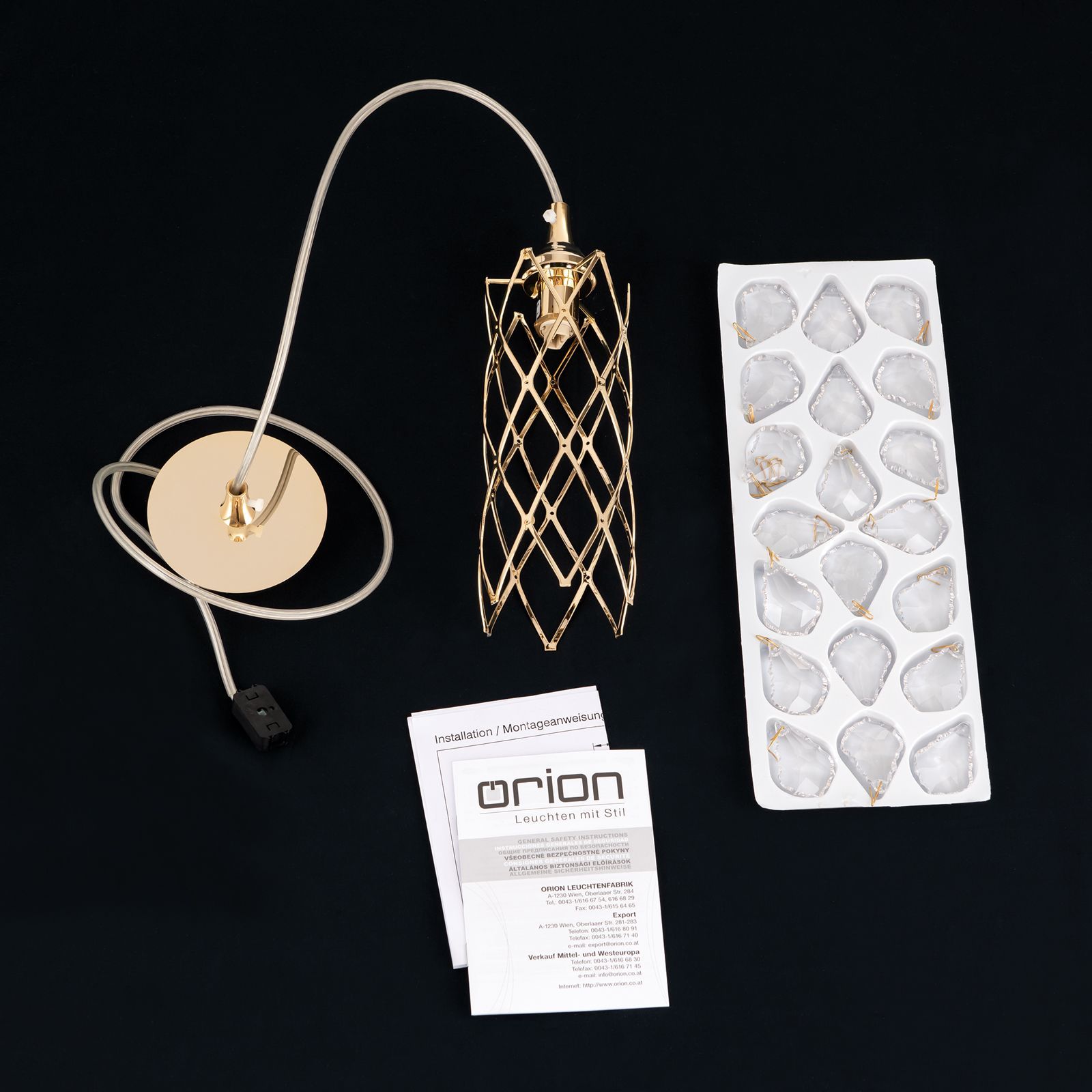 Подвесной светильник с кристаллами Orion Рита ARCH-00001651 - Вид №3