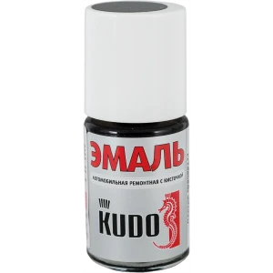 Эмаль автомобильная Kudo с кисточкой цвет чёрный 15Мл