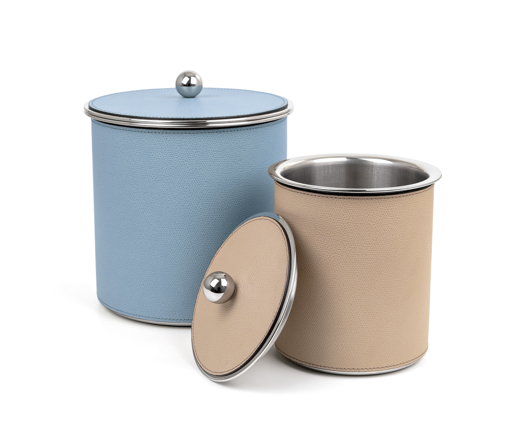 Ведро для льда Axel - Ø 15XH20,5 см / тканая кожа_coffee Pinetti 00.1473.061.015 - Вид №4