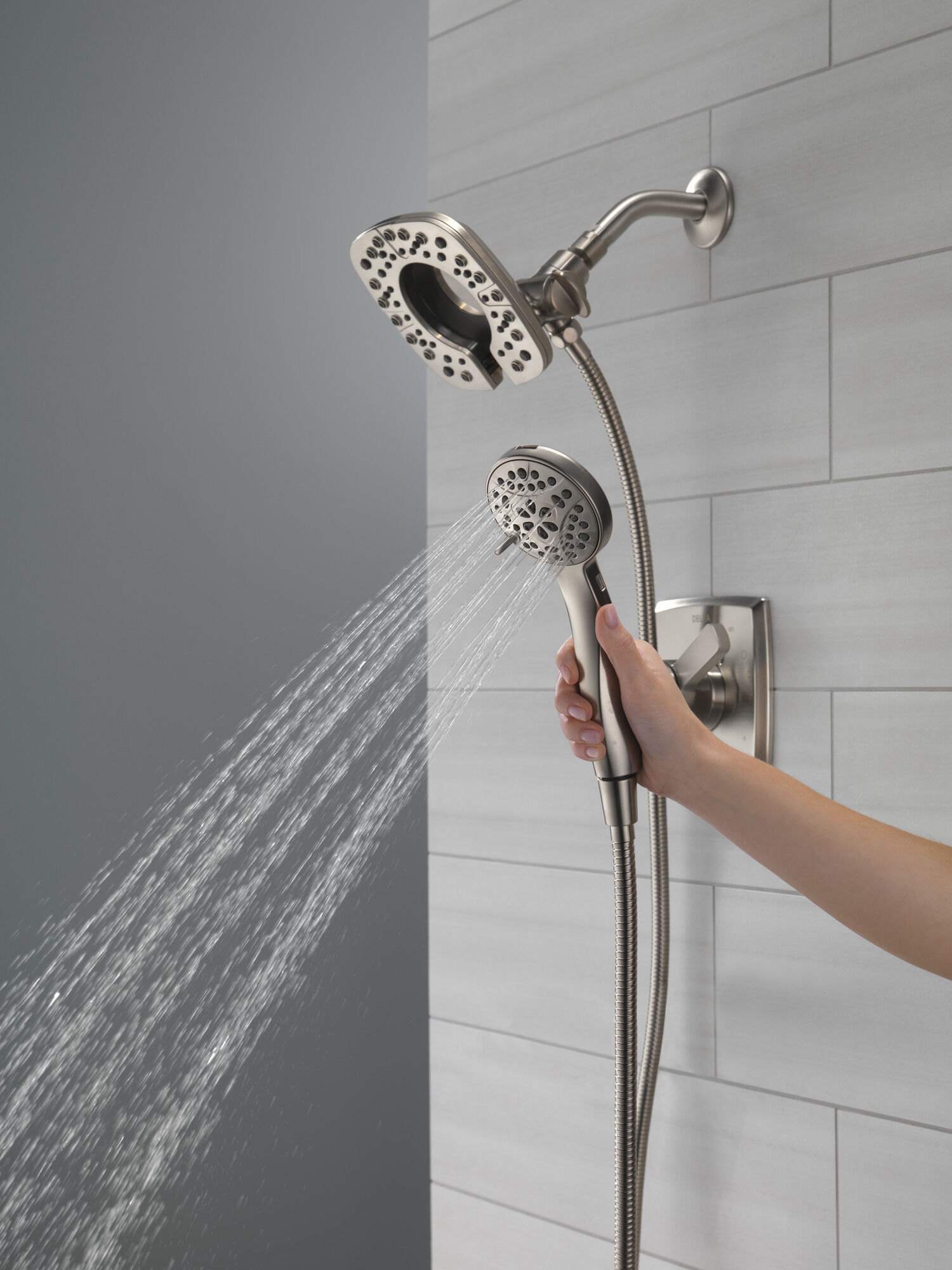 58498-SS In2ition HSSH 1,75 галлона в минуту, 4 настройки Delta Faucet Universal Showering Нержавеющая сталь  - Вид №6