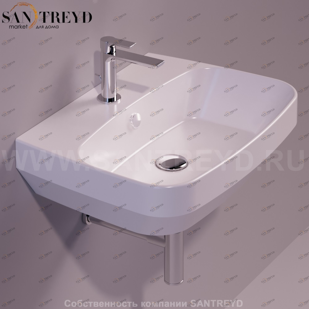 BB10BIANCO Подвесная раковина настенная прямоугольная Simas Baden Baden белая