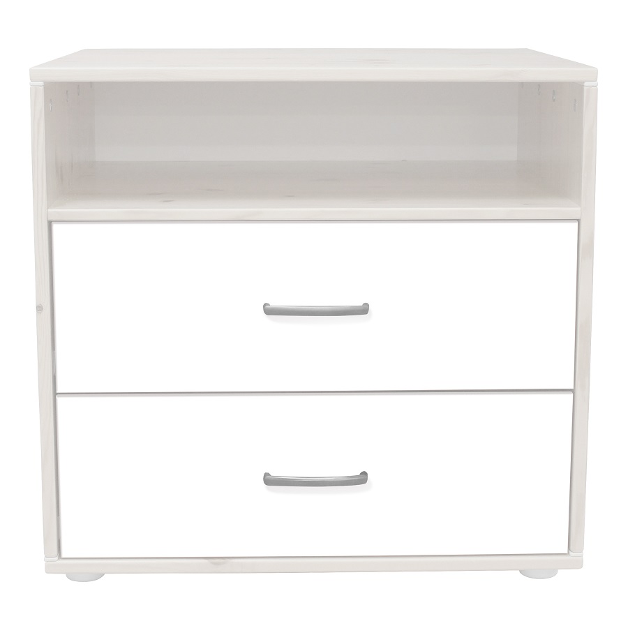 Комод Flexa Classiс storage с 2 выдвижными ящиками и 1 полкой, белый/белый искусственно состаренный 812431490 - Вид №1