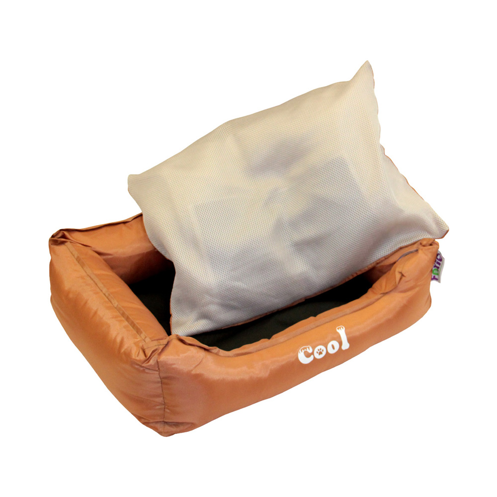 ПР0047772 Лежак для животных Cool 47х37х17см коричневый Foxie  - Вид №1