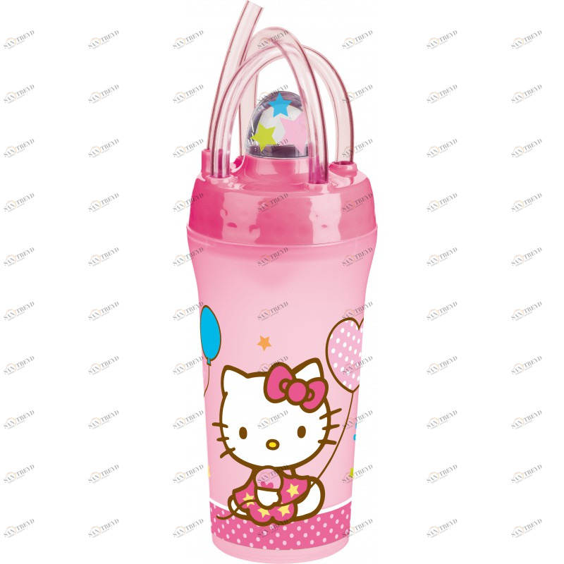 Стакан с крышкой и соломинкой Hello Kitty, 300 мл STOR HELLO KITTY 335988 Розовый Santreyd 