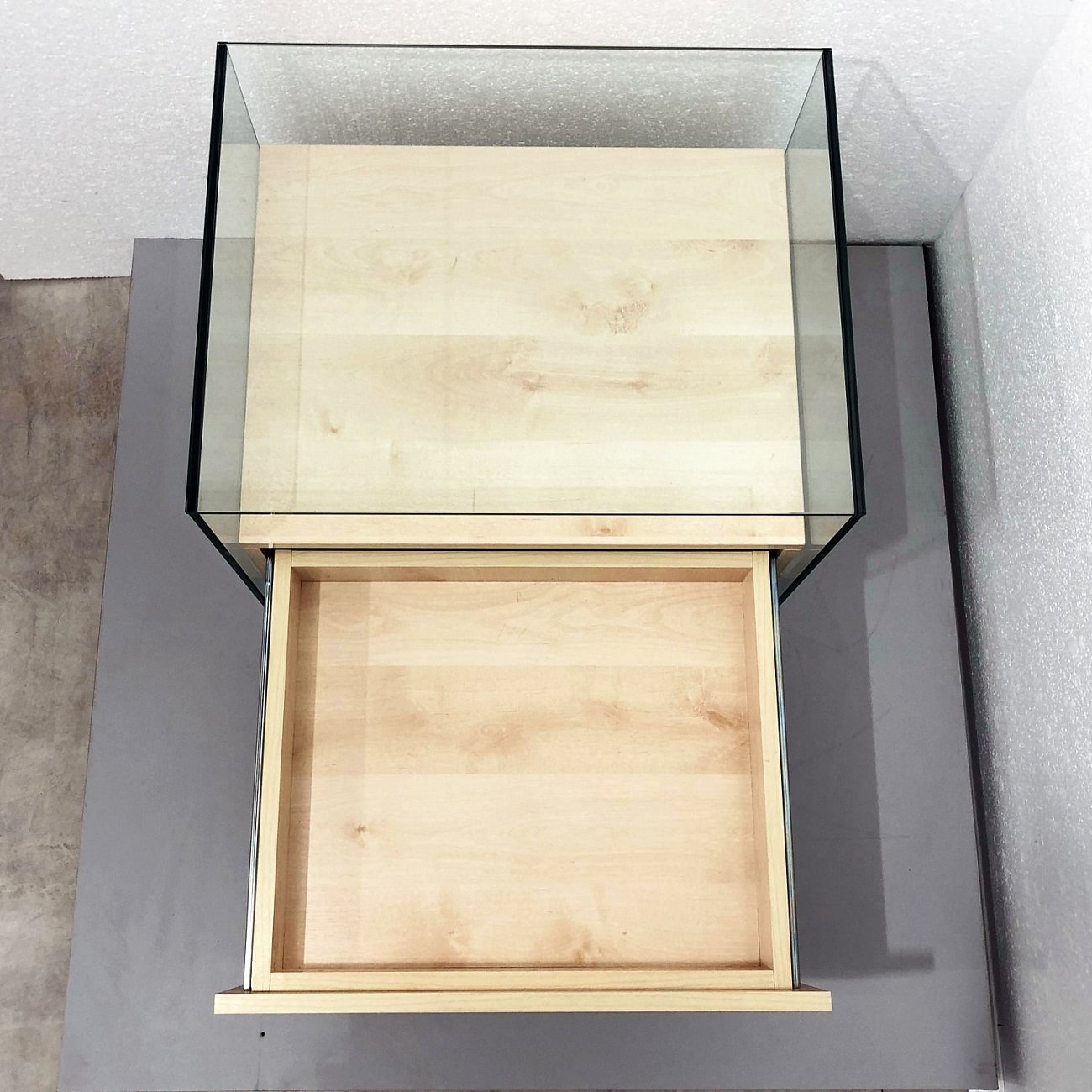 Тумбочка прикроватная стеклянная "Со-1" GRAUM  304064 Бежевый;прозрачный  - Вид №5