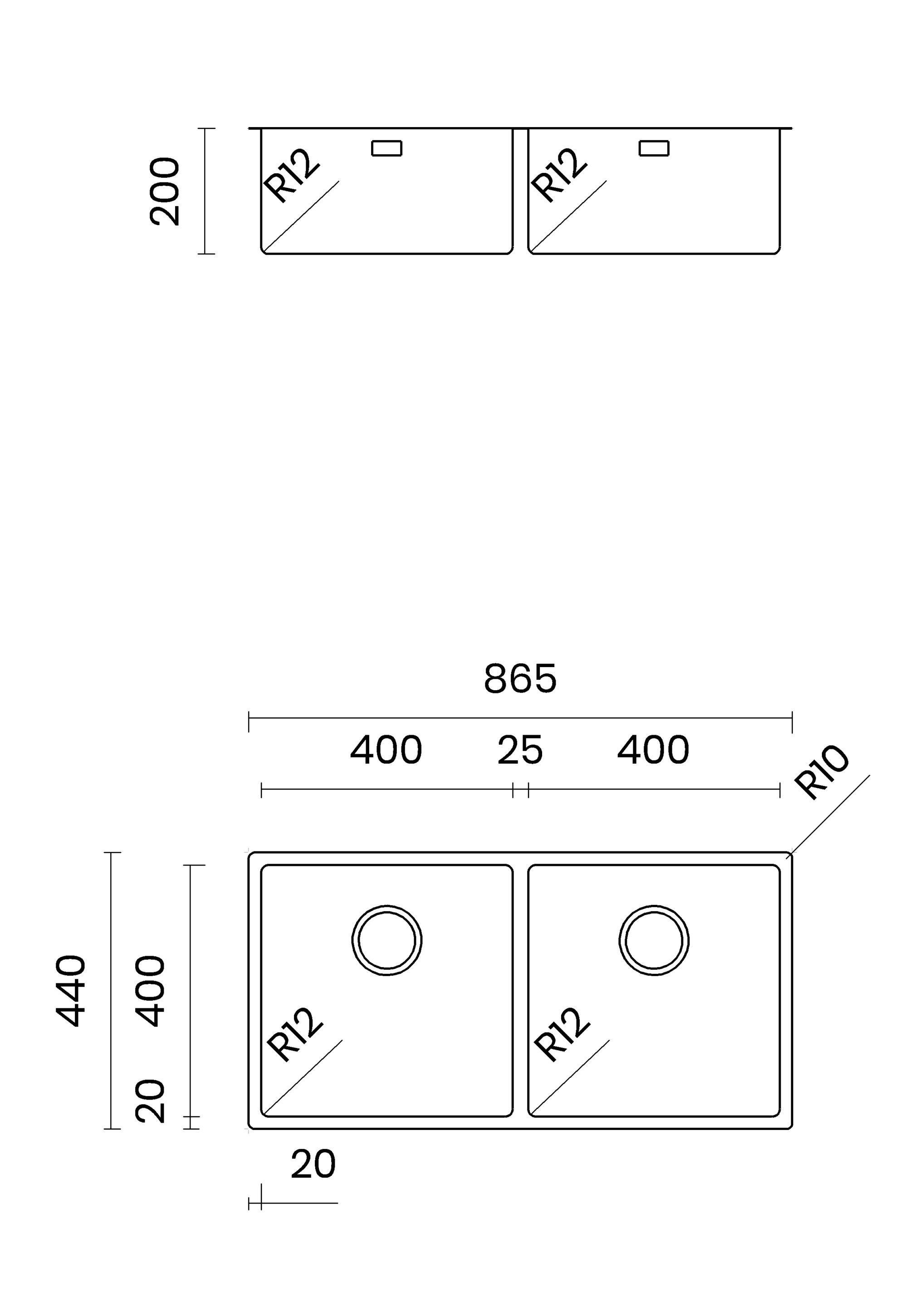 2 раковины из нержавеющей стали TASCA CANOVA ARCH-00104472 - Вид №2