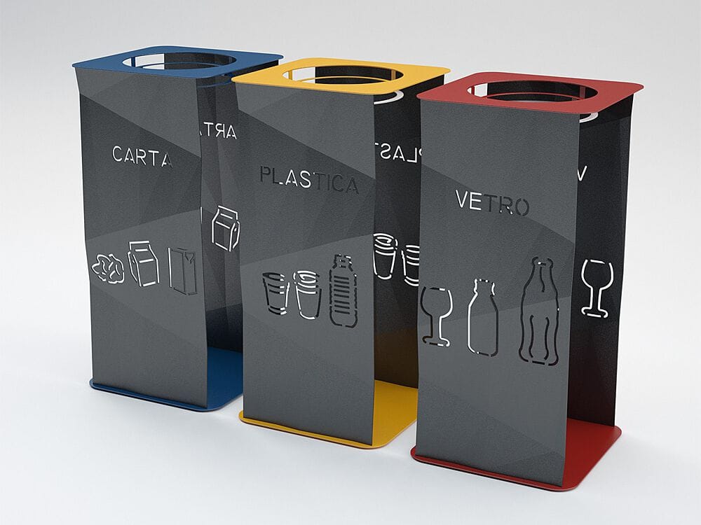 Наружная стальная стойка для мусора для утилизации отходов CITYSì PICASSO ARCH-00100130