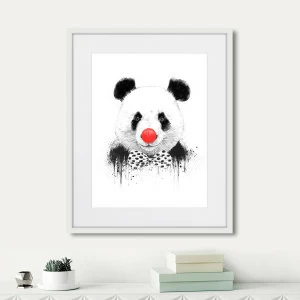 Картина в раме 52х42 см Panda Clown КАРТИНЫ В КВАРТИРУ  264332 Белый;красный;черный;разноцветный