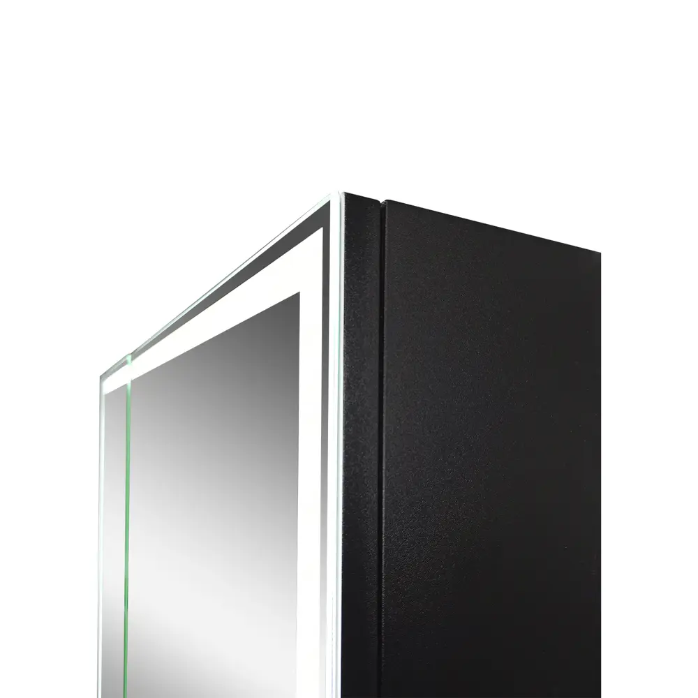 Шкаф зеркальный подвесной Montero Black LED с подсветкой 80x80 см цвет черный 89180065 STLM-2074280 Santreyd - Вид №3