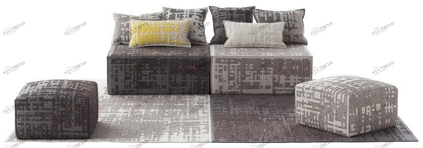 GAN Прямоугольный шерстяной коврик Canevas sun-id-1506735