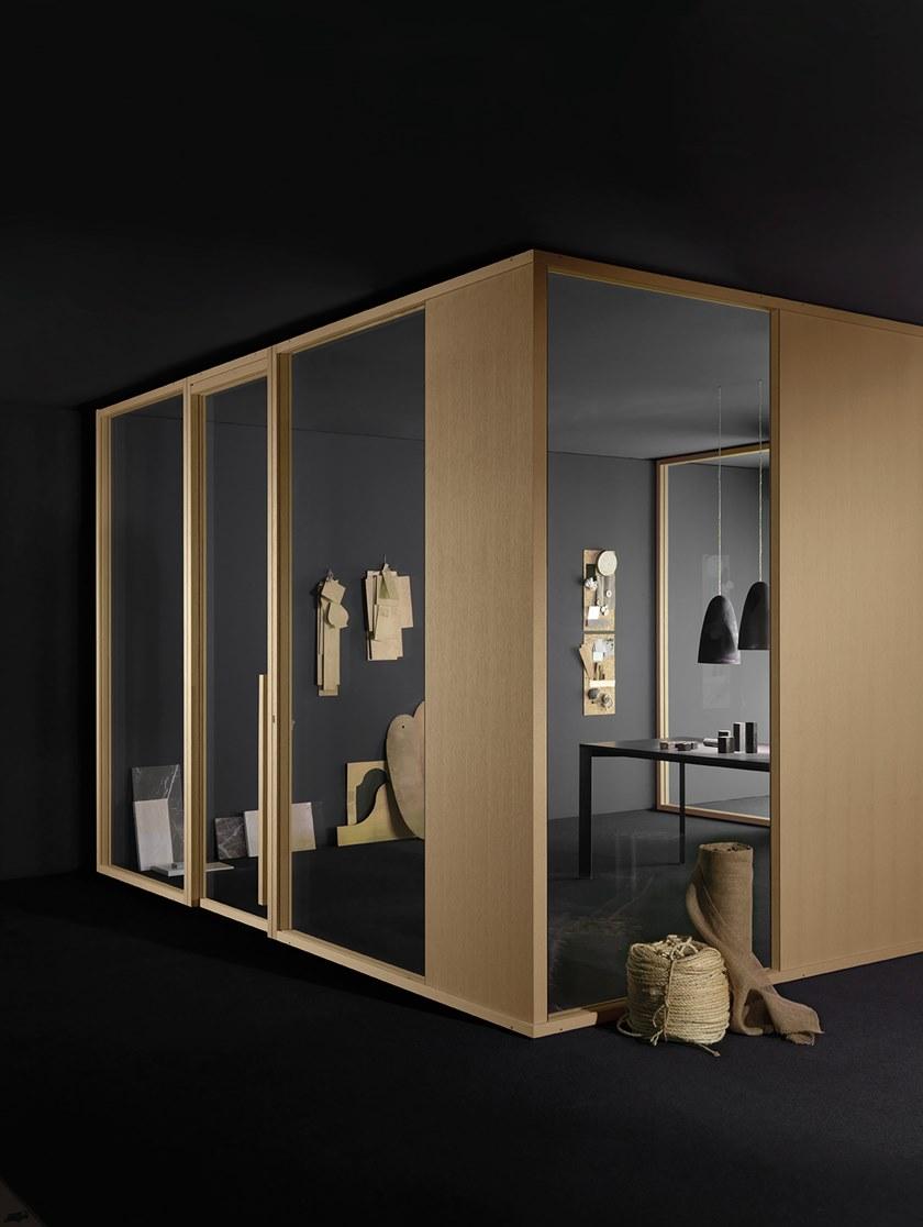 Citterio Мобильная стена из дерева и стекла для офиса sun-id-1513981 - Вид №3