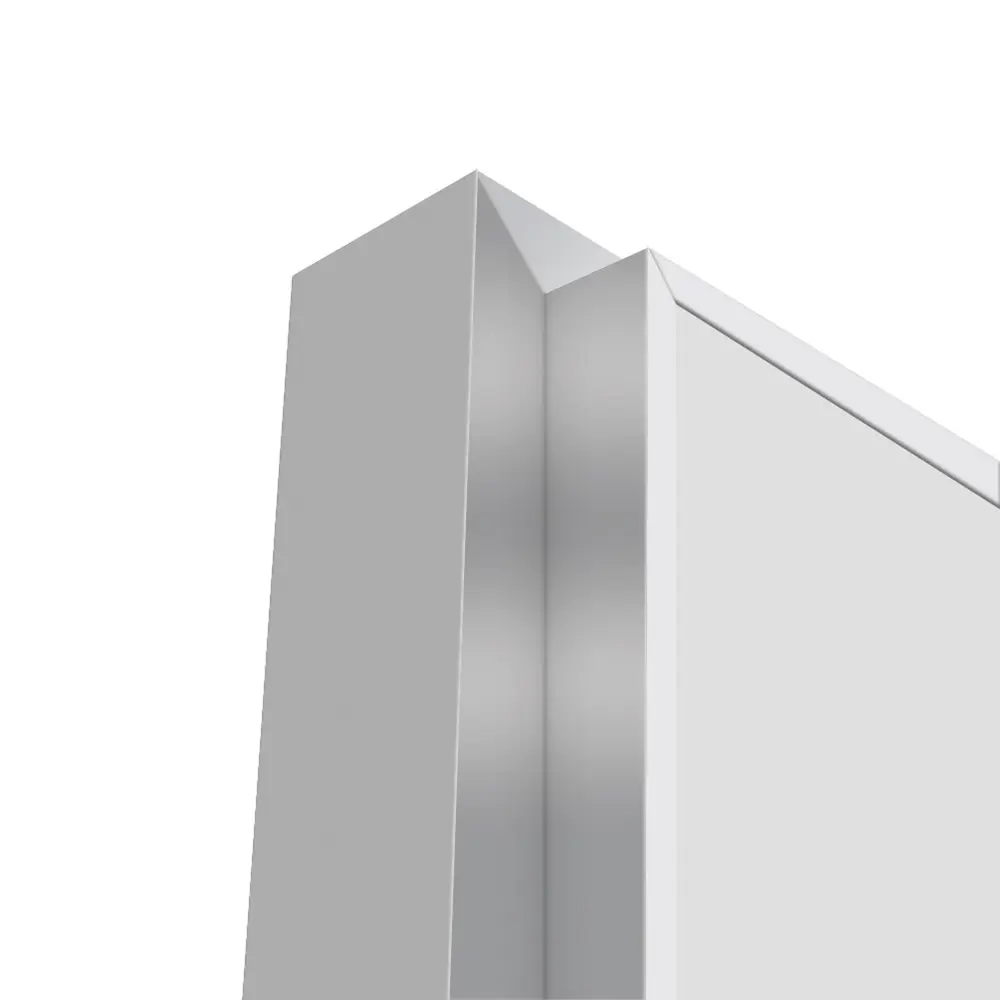Дверь межкомнатная глухая обратного открывания Invisible 90x230 см левая алюминиевая кромка цвет белый с замком 89383085 STLM-2174200 VELLDORIS  - Вид №1