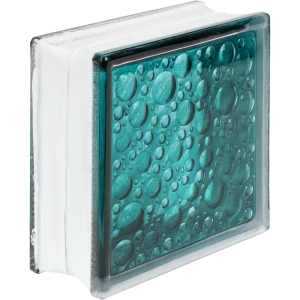 Стеклоблок Богема Савона цвет ярко-бирюзовый