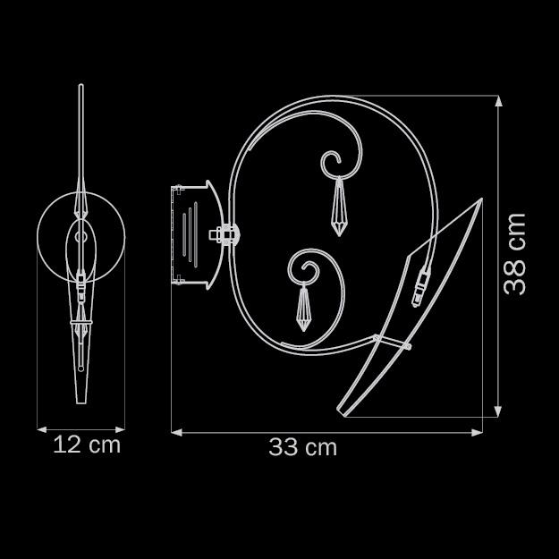 Бра Lightstar Scarabeo 755614 LIGHTSTAR  077953 Прозрачный;хром  - Вид №1