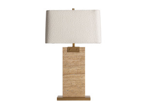 Настольная лампа из травертина