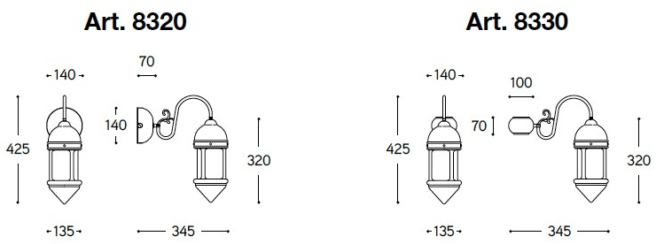 Aldo Bernardi Светодиодный уличный настенный светильник Postierla 8320 - Вид №1