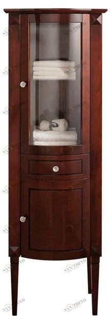 Gentry Home Высокий деревянный шкаф для ванной с дверцами Chester sun-id-1459970