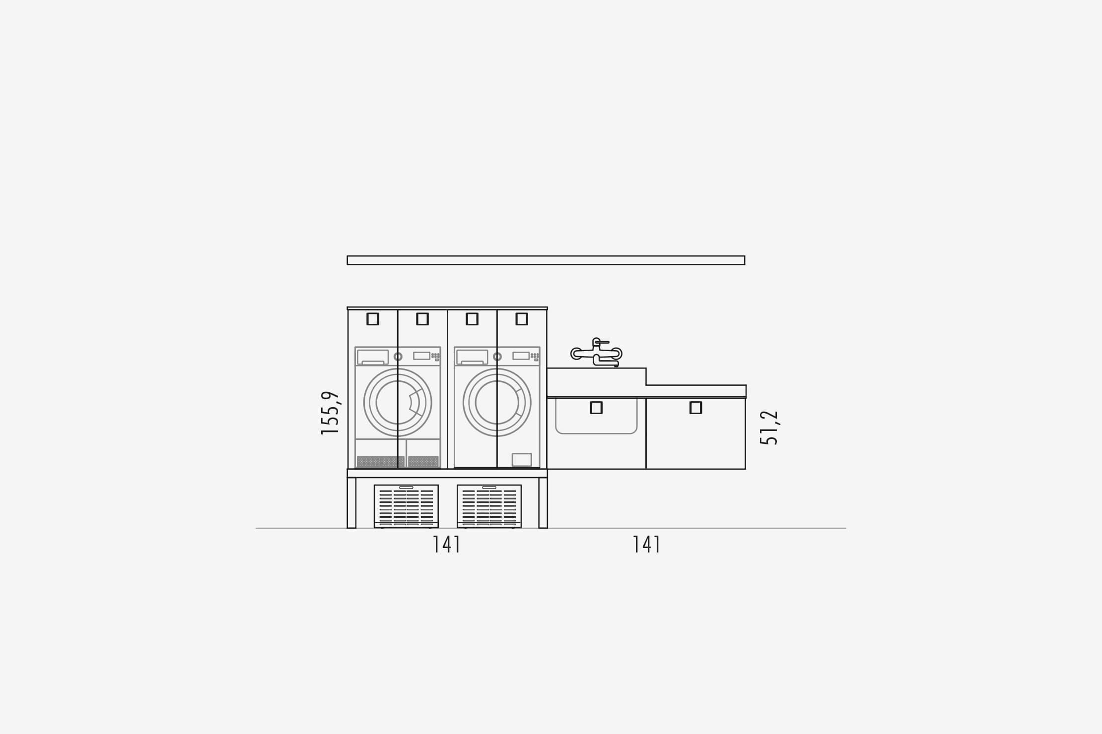 Комплект мебели 05 Arcom Gres / laminam STARC263 - Вид №3