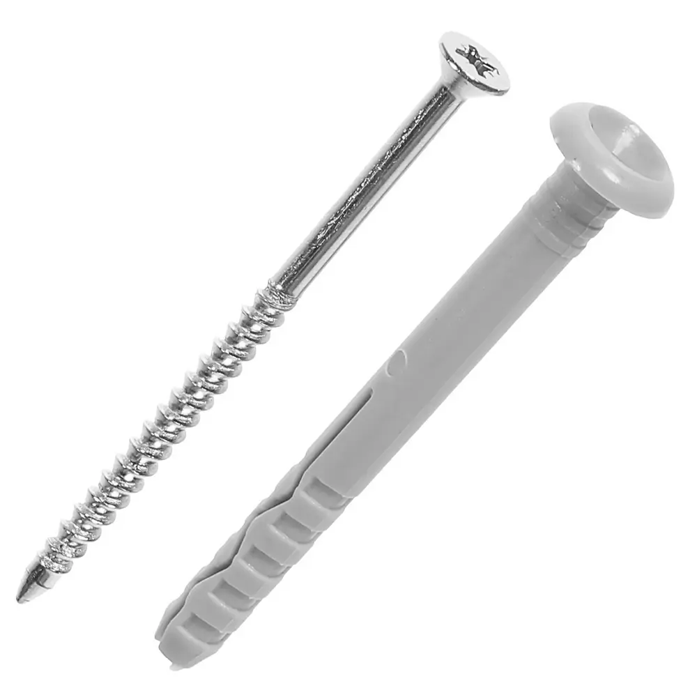 Дюбель-гвоздь гриб Standers 8x80 мм нейлон цвет серый 10 шт STLM-2083636